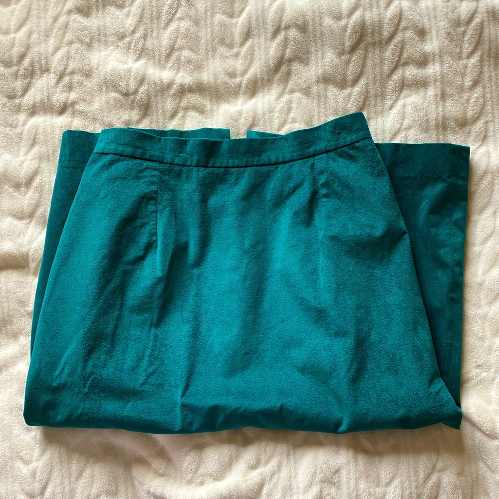 Dark green double lined knee length skirt